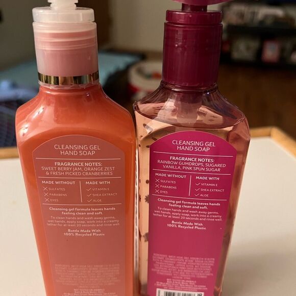 BBW Gel Hand Soap Bundle Brambleberry Harvest & Pink Gumball 8 oz - Picture 5 of 6